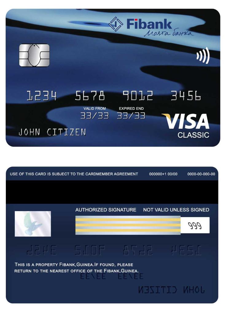 Guinea Fibank visa classic card